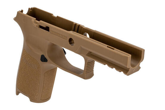 SIG P320 Grip Module Coyote comes with the magazine release installed